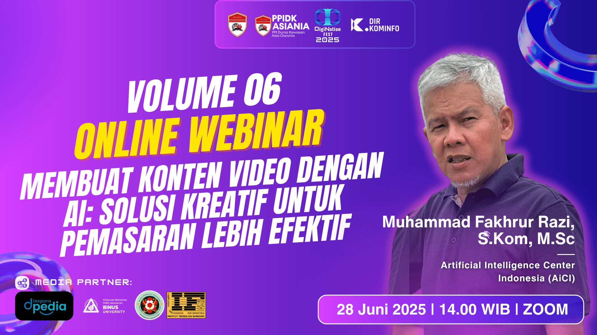 Membuat Konten Video dengan AI: Solusi Kreatif untuk Pemasaran Lebih Efektif workshop flyer